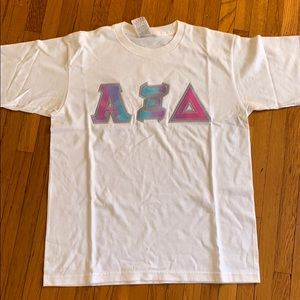 Alpha Xi Delta Tie Dye Letters T-Shirt